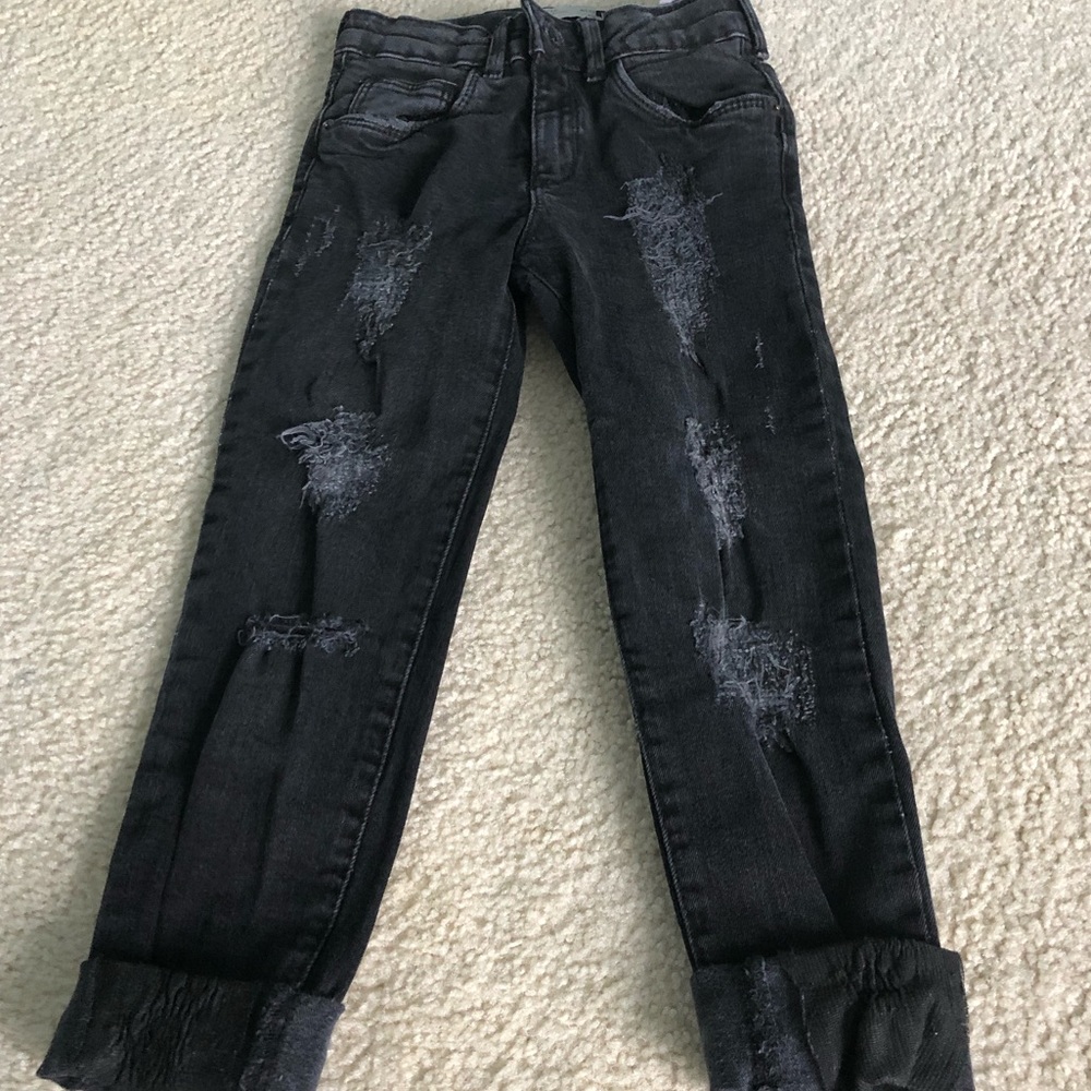 Girl Black ripped Jeans by Zara Kids